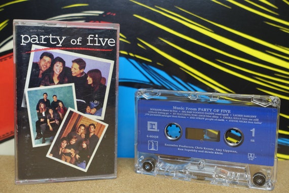 Music From Party Of Five Cassette Tape, Television, Vintage 1996, 90s, Reprise Records, Neve Campbell, Vintage Music, Music Lover Gift