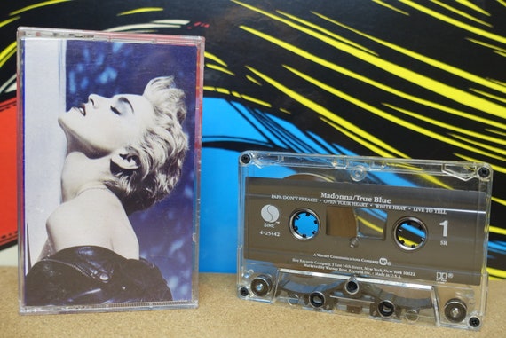 Madonna, Vintage Cassette, True Blue Tape, Madge, 1984 Sire Records, 80s Music, Analog Music, Music Lover Gift