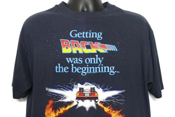 1989 Back to the Future 2 Vintage T Shirt, Vintage Movie Tee, Delorean Shirt, DMC Michael J Fox, Original 80s T-Shirt, XL Hanes Beefy Tag