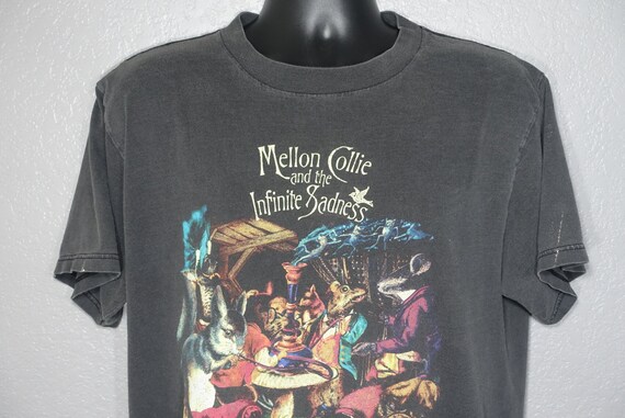 1996 RARE Smashing Pumpkins - Mellon Collie and the Infinite Sadness Tour - Double Sided Skull Cross Bones Goth Vintage Concert T-Shirt