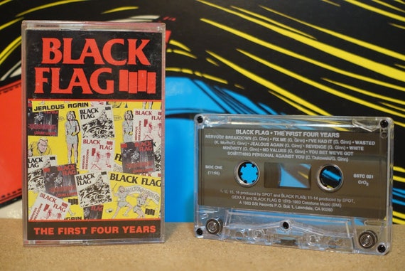 The First Four Years by Black Flag Vintage Cassette Tape