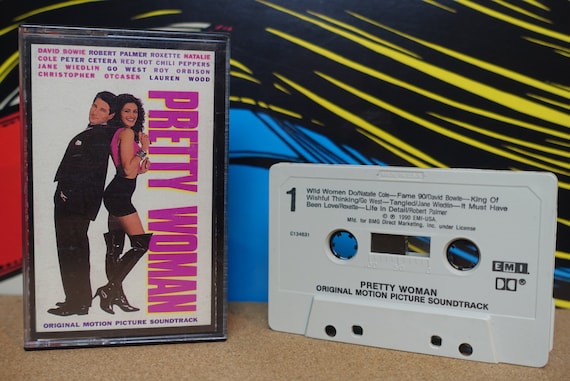 Pretty Woman Cassette Tape, Movie Soundtrack, Julia Roberts, David Bowie, Red Hot Chili Peppers, Vintage 1990, Music Lover Gift, EMI Records