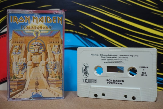 Powerslave by Iron Maiden Vintage Cassette Tape