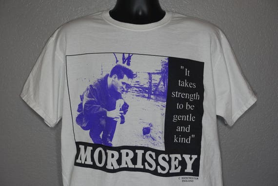 90's RARE Morrissey - 'It Takes Strength to be Gentle and Kind' Vintage T-Shirt