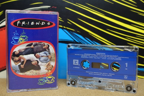 Friends Cassette, Soundtrack, 90s Music, Hootie Blowfish, Toad the Wet, Joni Mitchell, Various Artists Vintage Cassette Tape