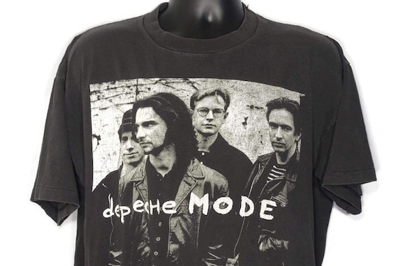 1993 Depeche Mode Devotional World Tour - Songs of Faith and Devotion Era - Goth New Wave Band - Double Sided Vintage Concert T-Shirt