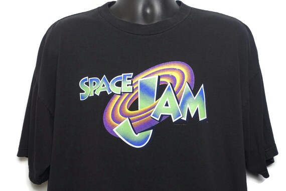 1996 Space Jam Vintage T Shirt - Tune Squad Bugs Bunny Michael Jordan Warner Bros - Original 90s Cult Basketball Alien Movie Promo T-Shirt