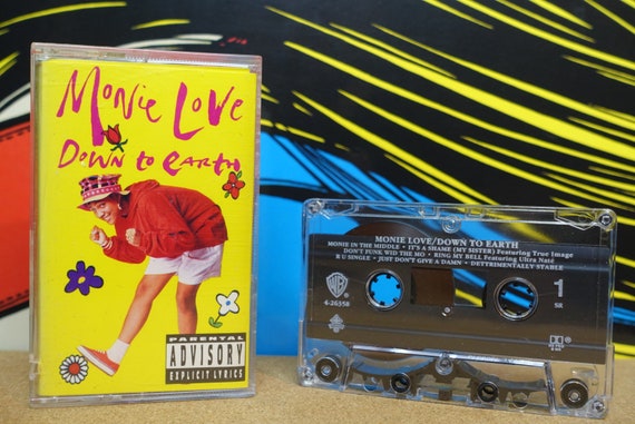 Monie Love Cassette Tape, Down To Earth, Hip Hop, 90s Cassette Tapes, 1990 Warner Bros Records, Music Lover Gift, Vintage Analog Music