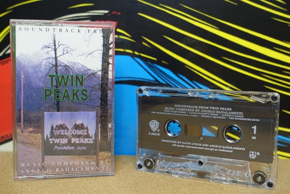 Twin Peaks Cassette Tape Soundtrack by Angelo Badalamenti David Lynch - 1990 Warner Bros. Records Vintage Analog Music, Music Lover Gift
