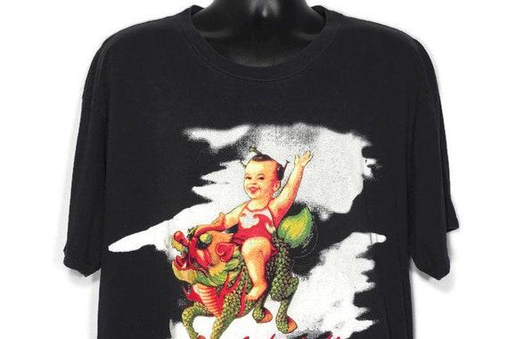 1994 RARE Stone Temple Pilots - PURPLE Album Era '94 Tour Scott Weiland Chinese Album Artwork - Double Sided Vintage Concert T-Shirt