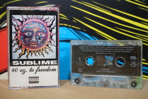 Sublime - 40oz. To Freedom Cassette Tape - 1992 Gasoline Alley Records - Vintage Analog Music