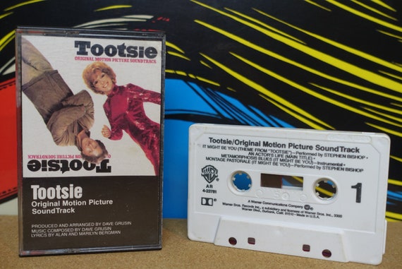 Tootsie Soundtrack Cassette Tape, Dave Grusin, Dustin Hoffman, Vintage 1982, Sandy's Song, Warner Bros Records, Music Lover Gift