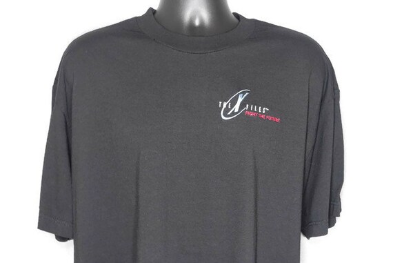1998 The X Files - Fight The Future - Double Sided Fox Mulder & Dana Scully TV Show Cult Alien Vintage T-Shirt