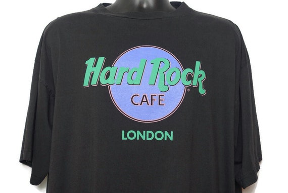 90s Hard Rock Cafe London Vintage T Shirt, Earth Tee, Restaurant Bar Promo Vintage T-Shirt