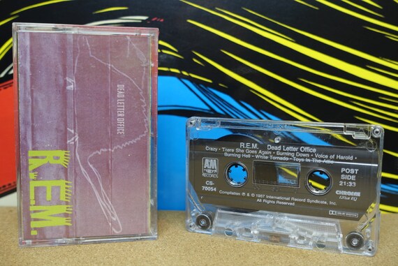 R.E.M. Cassette Tape, Dead Letter Office (B-Sides Compiled) - 1987 I.R.S. Records Vintage Analog, Music Lover Gift