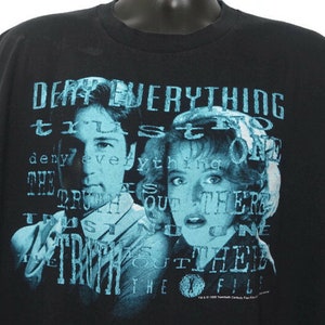 1995 The X-Files Vintage T Shirt, Dana Scully, Fox Mulder, Deny 