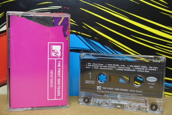 MTV Cassette Tape, New Wave, The First 1000 Years, Duran Duran, Culture Club, Gary Numan, Music Lovers Gift, i love the 80s, 80s Music