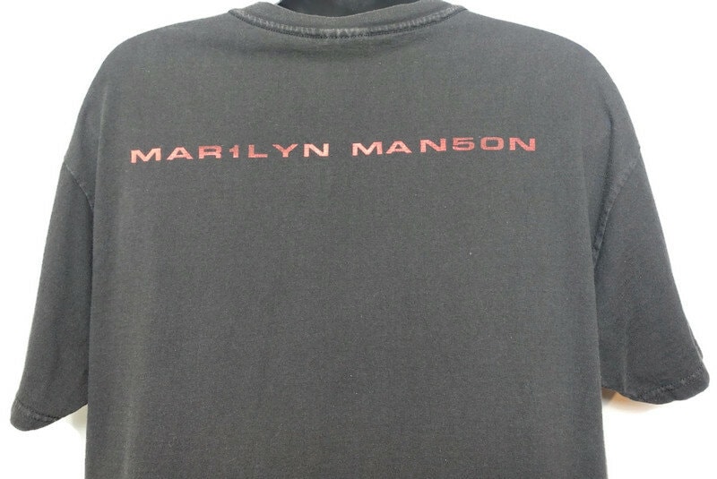 1998 Marilyn Manson Vintage T Shirt Mar1lyn Man5on God is in - Etsy
