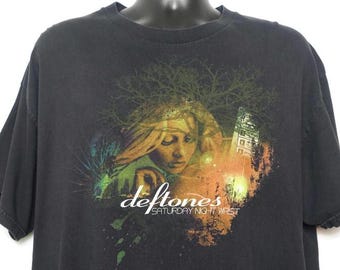 2006 Deftones Vintage T Shirt, Saturday Night Wrist, Chino Moreno, Band Tees, Metal, Grunge Tee, Goth Gifts, Giant XL Tag