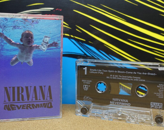 Nirvana Nevermind Cassette Tape, RARE BMG Club Tape, C115600, Kurt