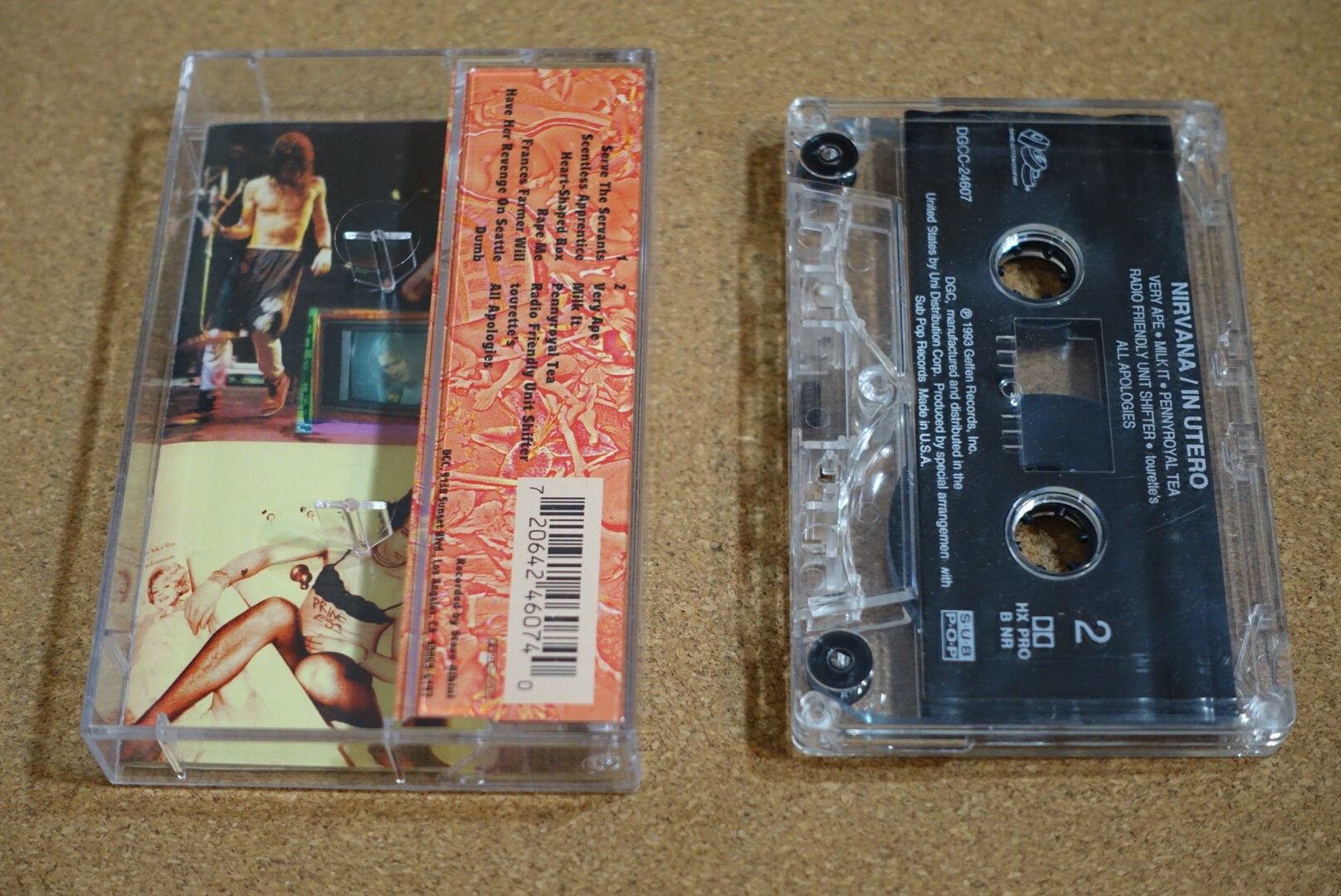 Nirvana In Utero Cassette Tape 1993 DGC Records Vintage Analog Music