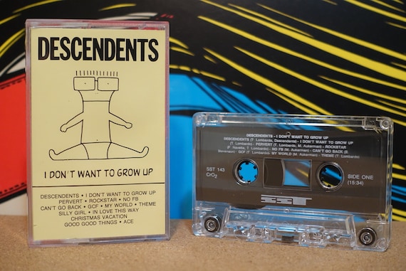 I Don't Want To Grow Up by Descendents Vintage Cassette Tape
