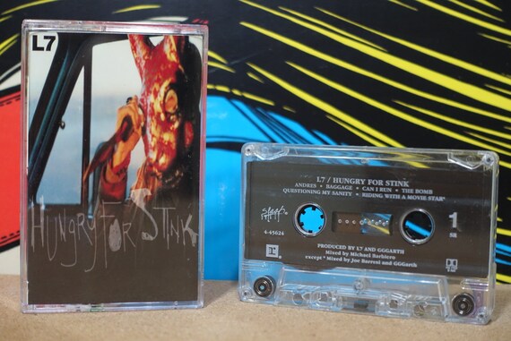 L7 - Hungry For Stink Cassette Tape - 1994 Slash Records - Vintage Analog Music