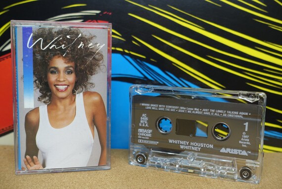 Whitney Houston Cassette Tape, Whitney, 80s Music, Cassette Tapes, 1987 Arista Records, Music Lover Gift, Vintage Analog Music