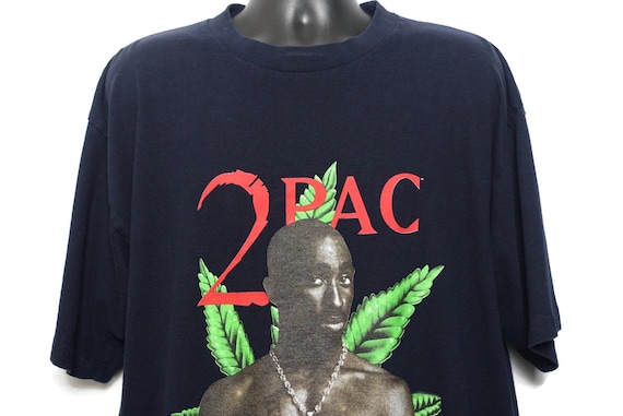 2000s Tupac 2Pac Weed Vintage T Shirt - Enyce Brand Hip Hop Rap Music 2 Sided Original 00s Band T-Shirt