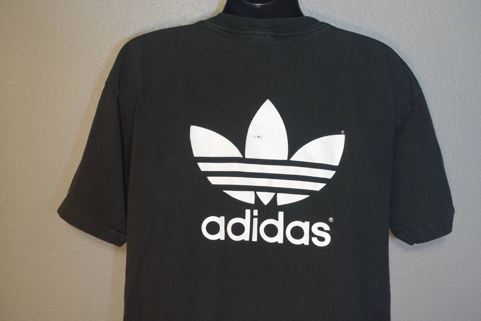 90's Adidas Double Sided Tree Foil Spell Out Vintage T-Shirt