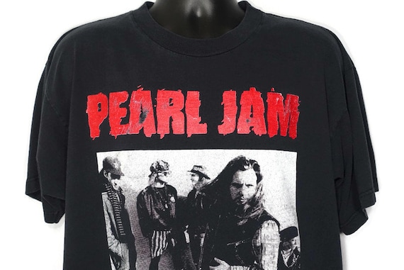 1998 Pearl Jam Vintage T Shirt - Yield Tour '98 Eddie Vedder Stickman - 2-Sided Original 90s Concert Band T-Shirt