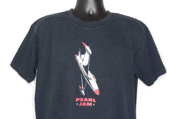 1998 RARE Pearl Jam - Blackbox Jet Airplane Double-Sided Vintage Concert T-Shirt