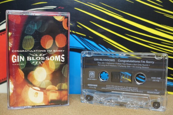 Gin Blossoms Cassette Tape, Congratulations I'm Sorry, 1996 A&M Records, Vintage, 90s music, Analog Music, Music Lover Gift