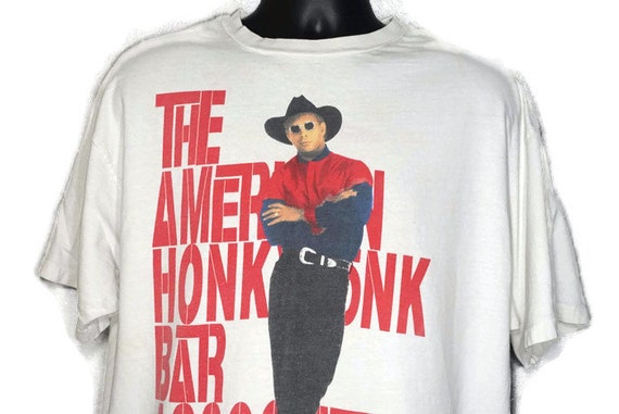 1993 Garth Brooks - AHBA The American Honky Tonk Bar Association '93 Tour Double Sided Vintage Country Concert T-Shirt