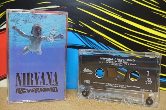Nirvana - Nevermind Cassette Tape - 1991 DGC Records Kurt Cobain Grunge Vintage Analog Music