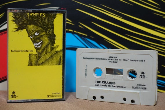 Bad Music For Bad People by The Cramps Vintage Cassette Tape