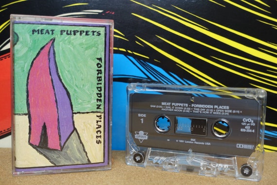 Meat Puppets Cassette Tape, Forbidden Places, Vintage 1991, London Records, Music Lover Gift