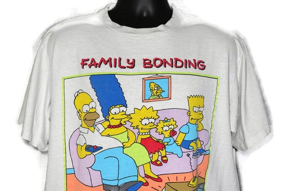 1989 'Family Bonding' - The Simpsons Matt Groening Vintage T-Shirt