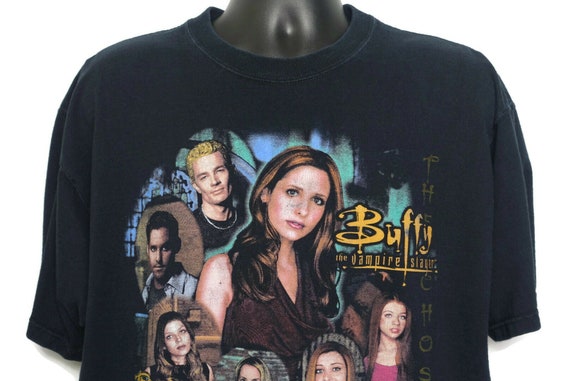 2000s Buffy the Vampire Slayer Vintage Horror T Shirt - Spike Buffy Xander Willow - 90s TV Show Fruit of the Loom Lofteez XL Vintage Tee