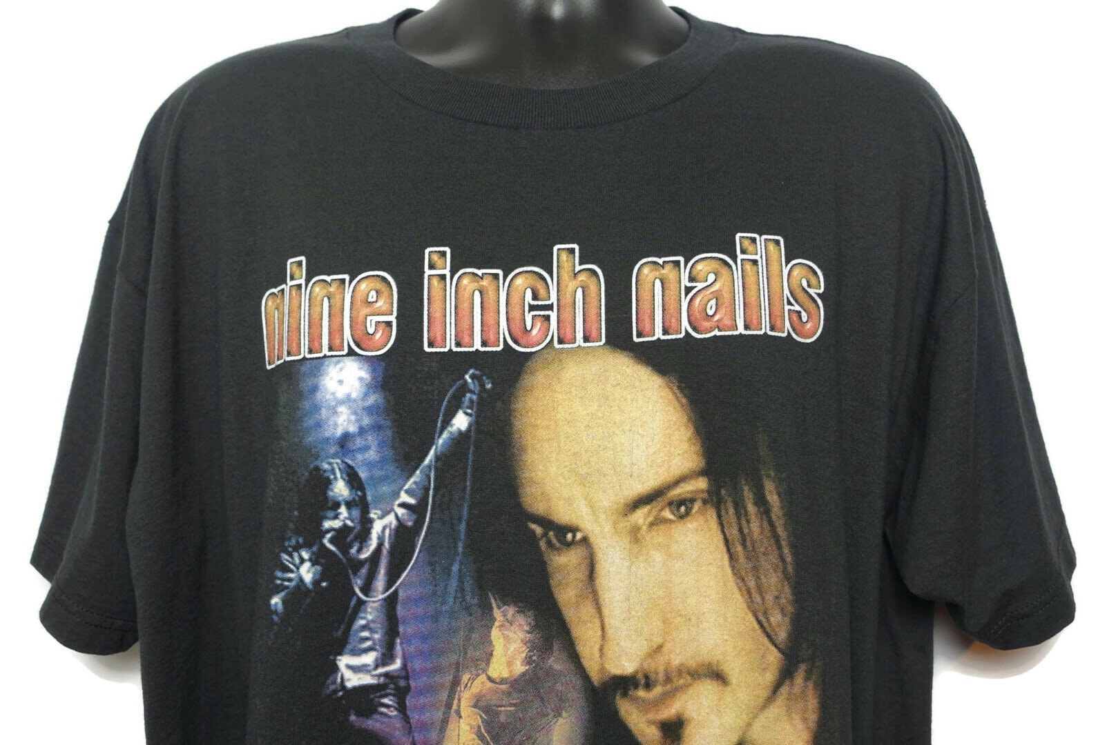 90s Nine Inch Nails Vintage T Shirt, Trent Reznor Bootleg Rap Tee