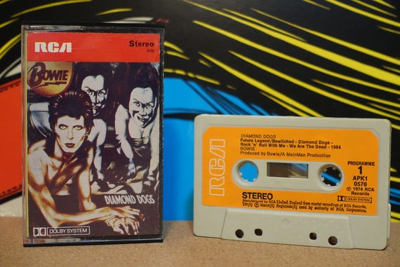 Diamond Dogs by David Bowie Vintage Cassette Tape