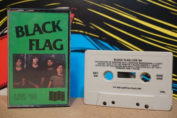 Live '84 In by Black Flag Vintage Cassette Tape