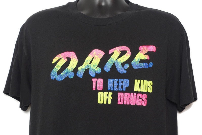 90s D.A.R.E. Vintage T Shirt Rainbow DARE Tee To Resist Drugs And