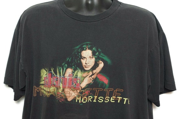 1995 Alanis Morissette Vintage T Shirt - Can't Not Tour Original 90s Concert Band T-Shirt on a XL Winterland Tag