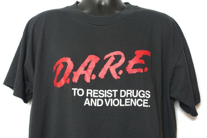 90s D.A.R.E. Vintage T Shirt, DARE To Resist Drugs And Violence, Drug