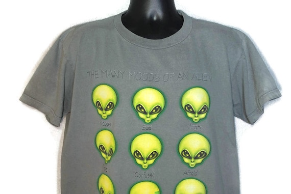 1996 RARE Alien Workshop - The Many Moods of an Alien - Skater Grunge Punk Aliens Work Vintage T-Shirt