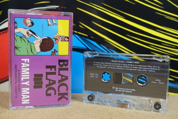 Black Flag - Family Man Cassette Tape - 1984 SST Records Vintage Analog Music