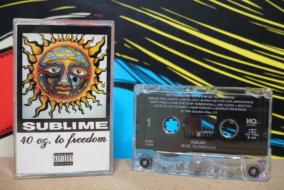 Sublime - 40oz. To Freedom Cassette Tape - 1992 Gasoline Alley Records - Vintage Analog Music