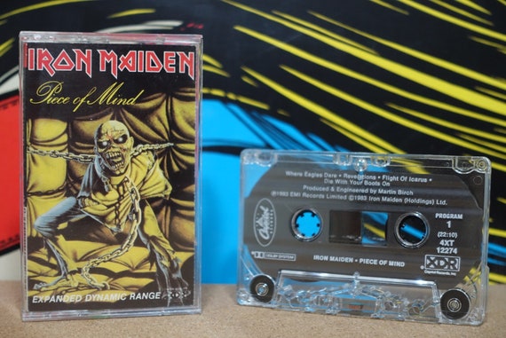Piece Of Mind by Iron Maiden Vintage Cassette Tape