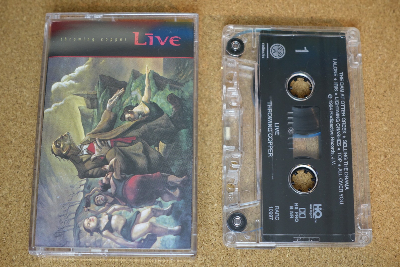 Live - Throwing Copper Cassette Tape - 1994 Radioactive Records Vintage  Analog Music